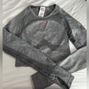 Gymshark Flex Long Sleeve Top Faded- Gray